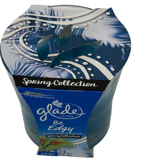 Glade Candle Spring Collection Be Edgy Coconut Water And Freesia 3.4oz New Rare - Picture 2 of 8